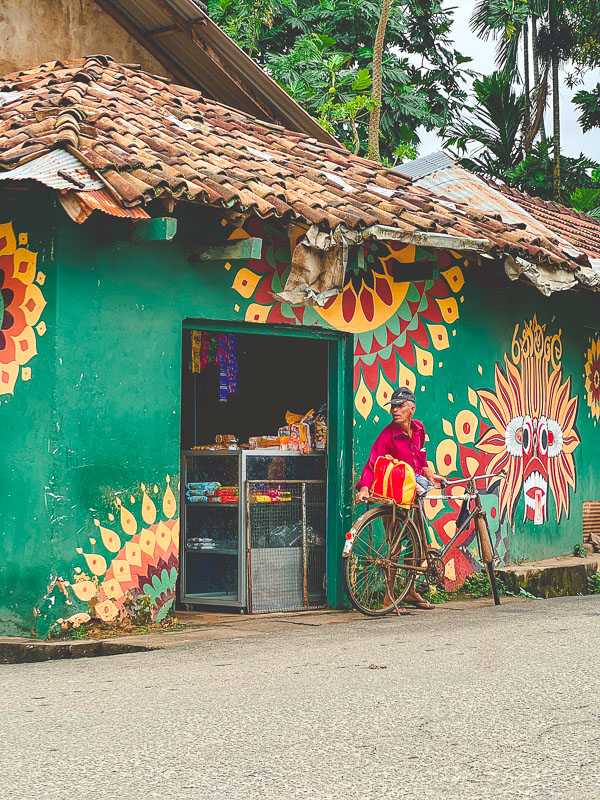 A colourful local village near to The Nest Sri Lanka. Best time to visit Hiriketiya.