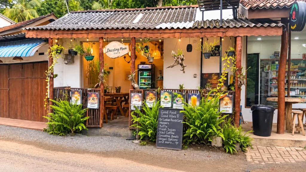 For delicious home cooked meals visit Dazzling Moon Cafe, best Places to Eat in Hiriketiya.